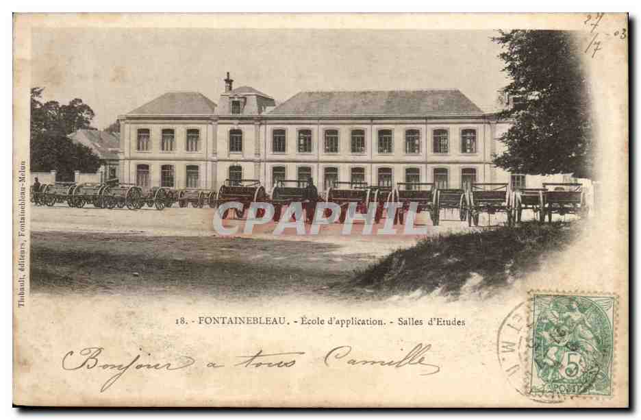 Fontainebleau — Scuola applicazione. Aule di Studio — editore Tribault, n°18