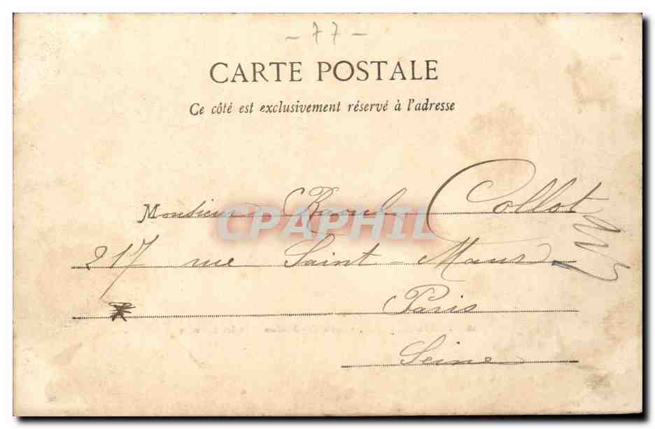 Fontainebleau — Scuola applicazione. Aule di Studio — editore Tribault, n°18 — Verso