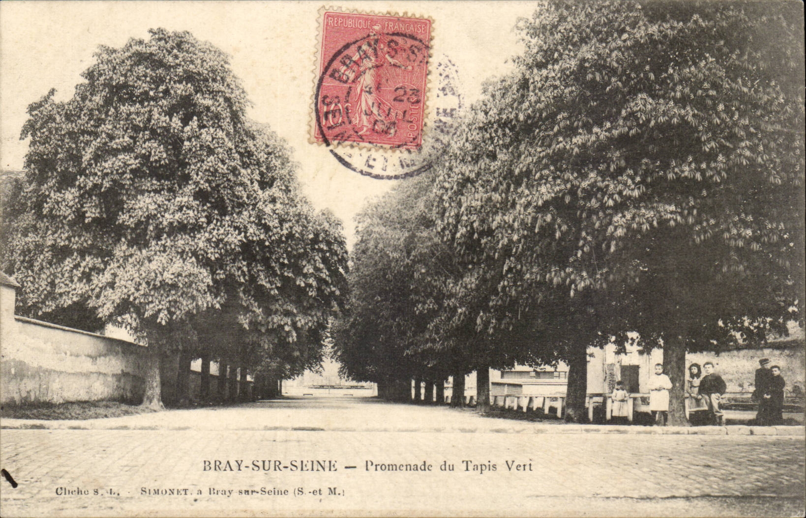 Bray sur Seine CPA Promenade du tapis vert