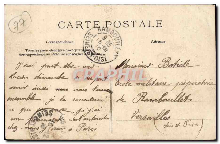Fontainebleau — Viertel Boufflers — E.L.D. — Rückseite