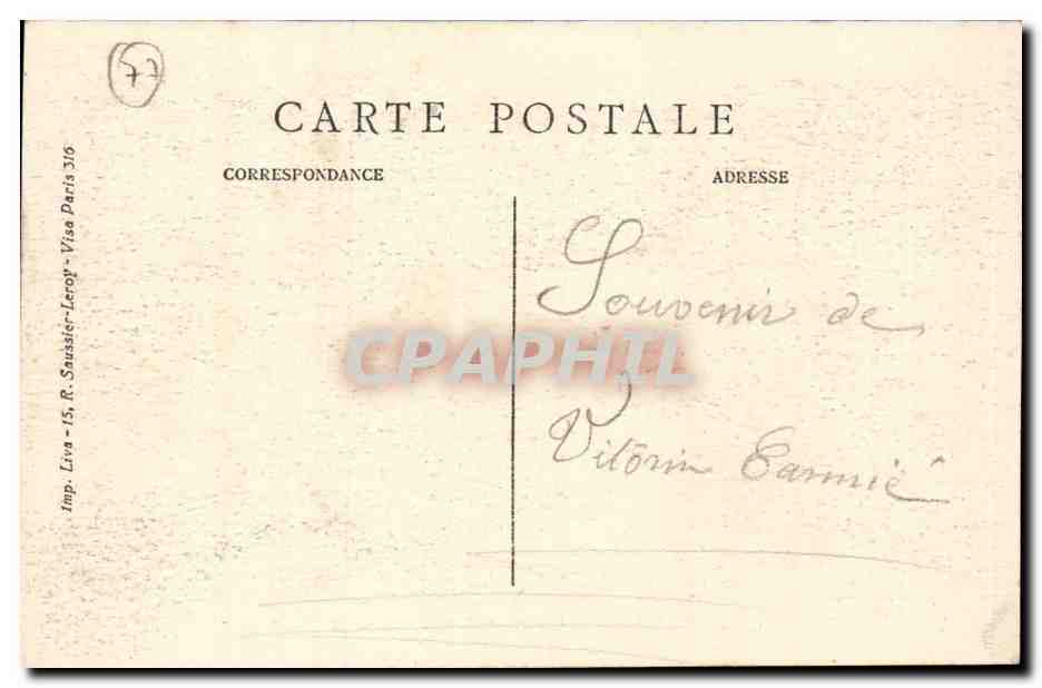 Ferrières-en-Brie (S.-et-M.) — Potager du Domaine — Détails d'un espalier — Reverso