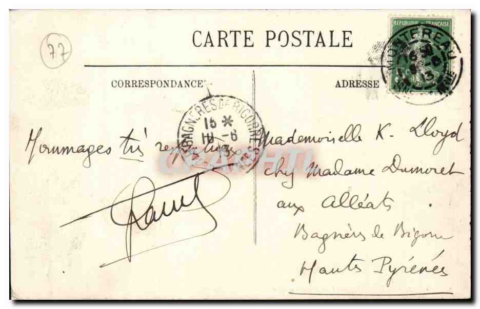 Montereau CPA Vue panoramique — Rückseite