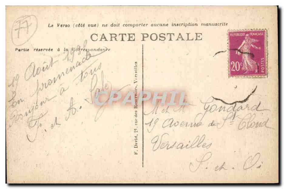 Melun CPA Le pont du mee (pecheurs) — Rückseite