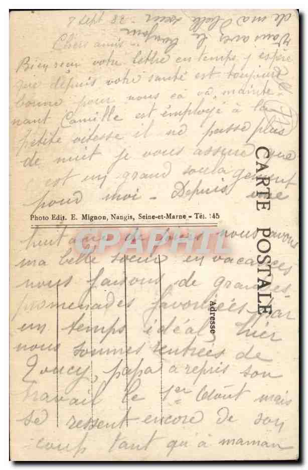 Melun CPA La pointe de l'ile et la prison centrale — Verso