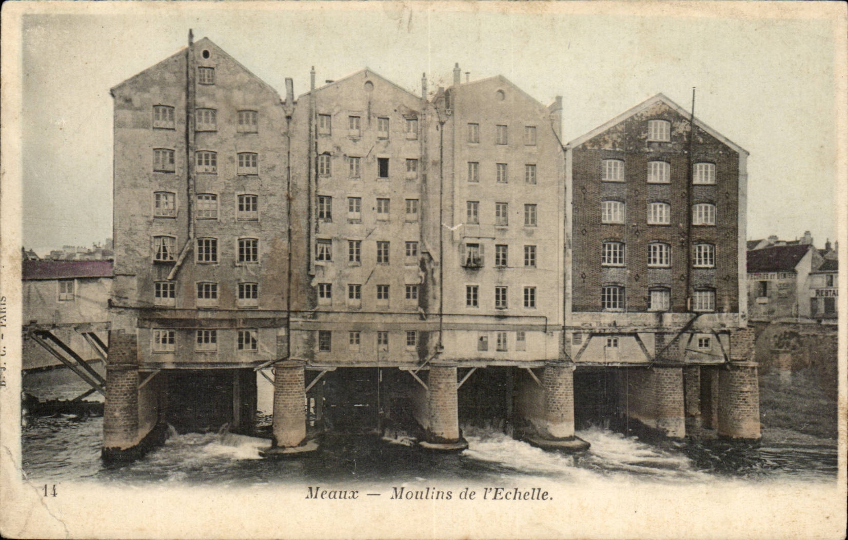 Meaux CPA Moulins de l'echelle (mill)