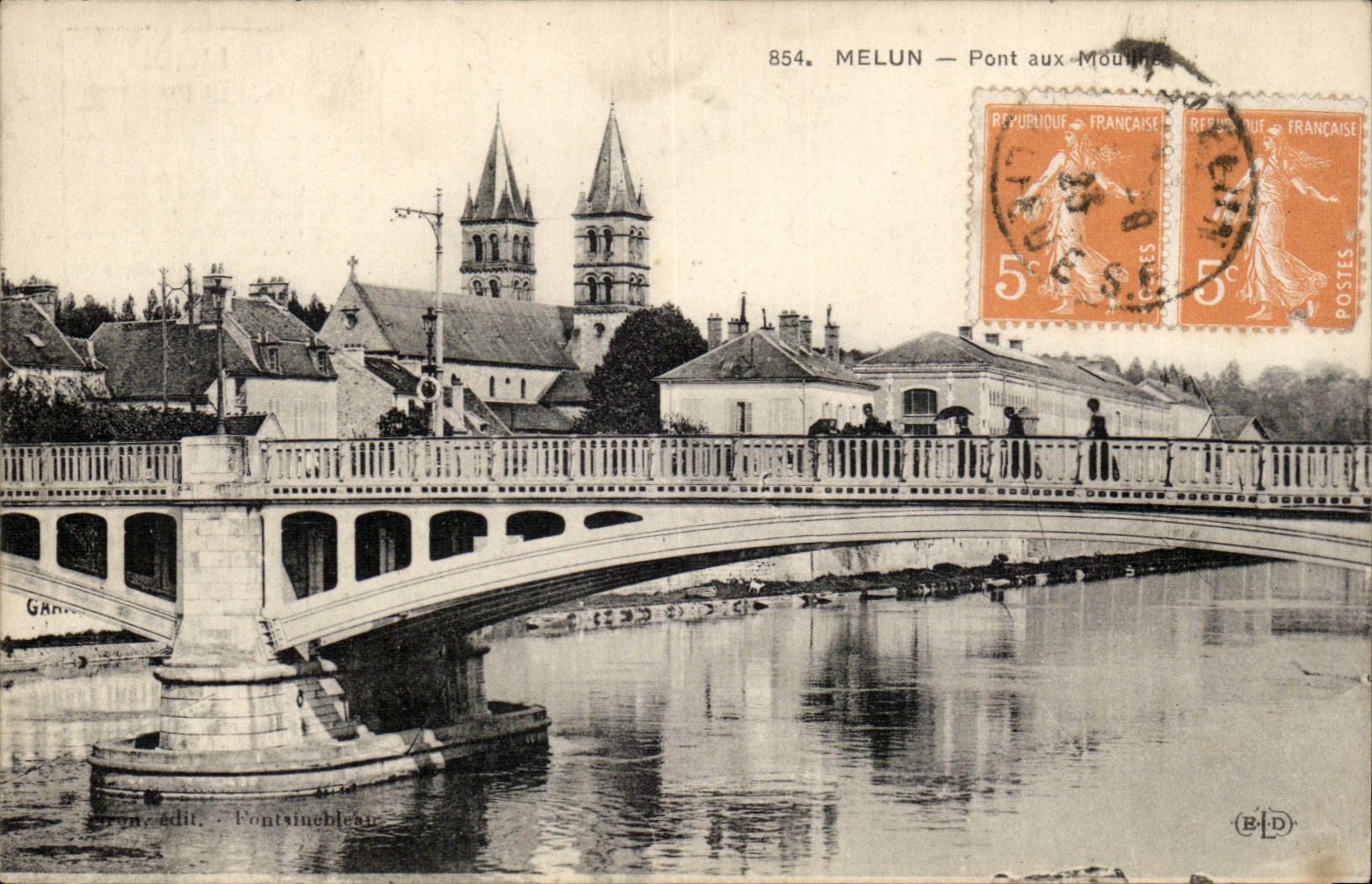 Melun - Pont aux Mouthes - CPA 