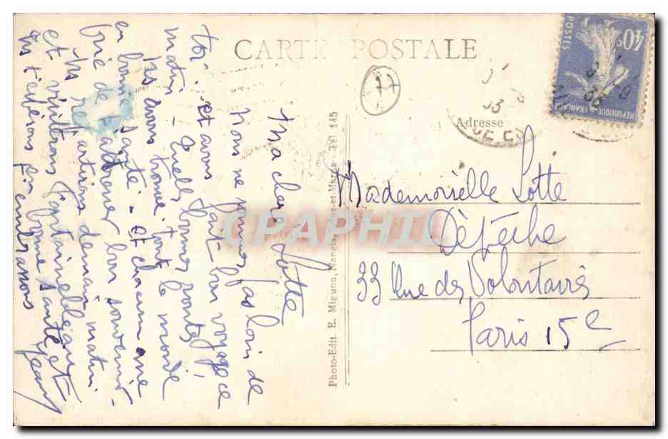 OZOIR-la-FERRIÈRE (S.-et-M.) — Château des Agneau — Un coin du Parc — n°247 — Achterkant