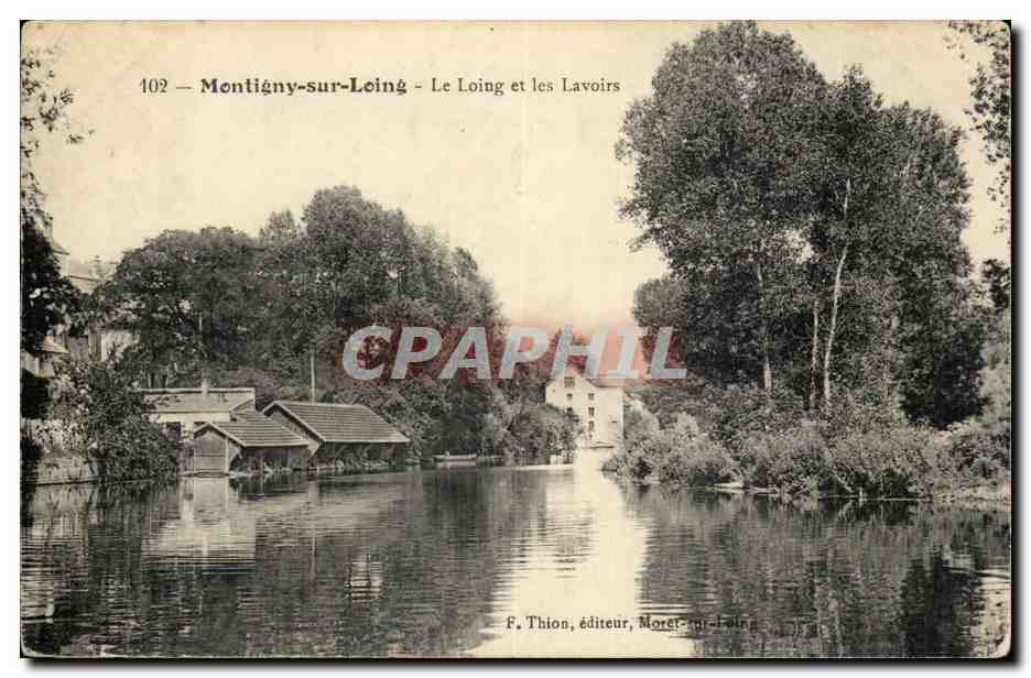 Montigny-sur-Loing — Le Loing et les Lavoirs — F. Thion, éditeur, Moret-sur-Loing