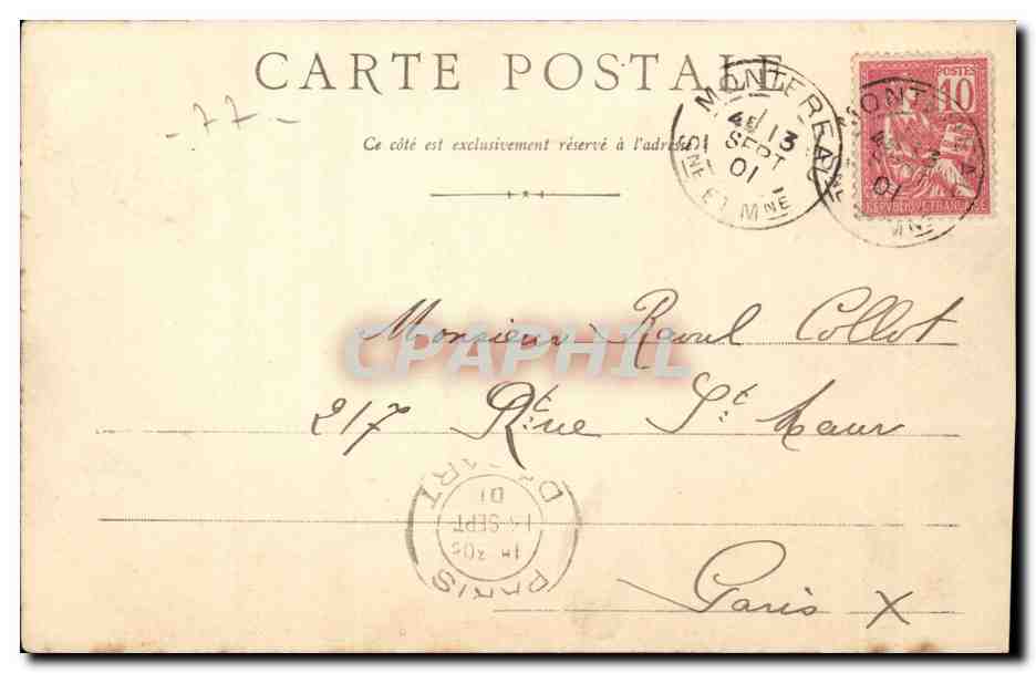 Montereau - Munufacture en Faience 1901 CPA  — Rückseite