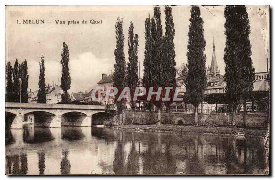 Melun — Vue prise du Quai — éditeur Union