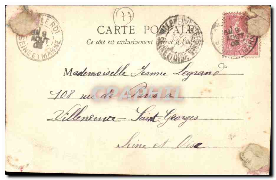 Bois le Roi - Villa La Jeannette - CPA  — Back