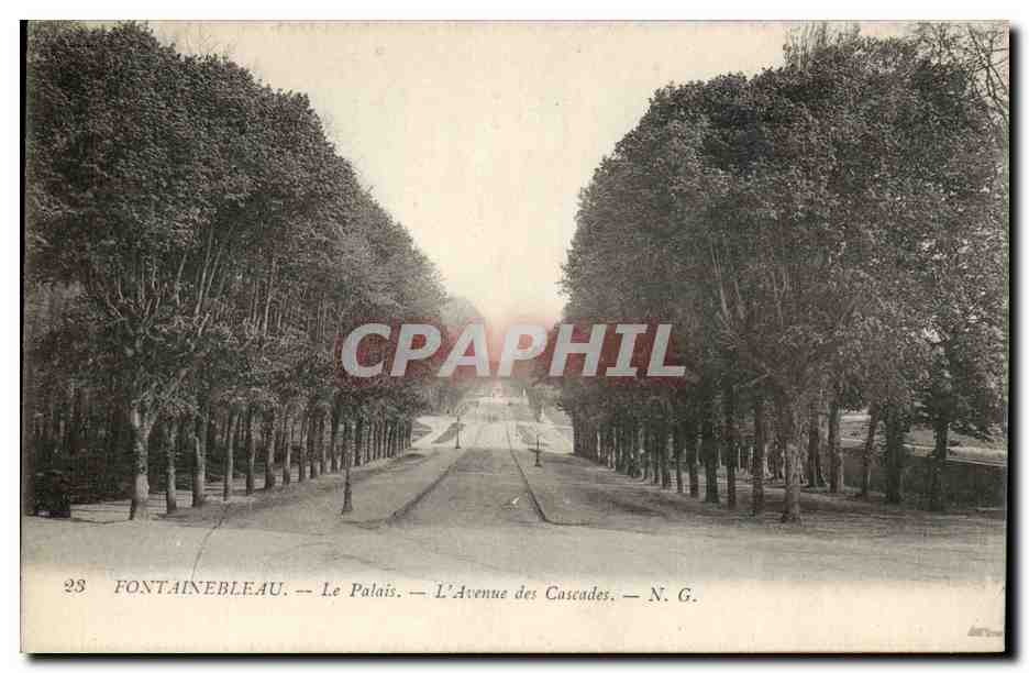 Fontainebleau — Das Schloss — Die Avenue der Wasserfälle — N. G.