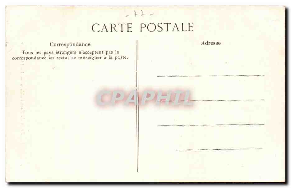 Forêt de Fontainebleau — Le Pharamont — Édit. P. P. (n°70) — Verso