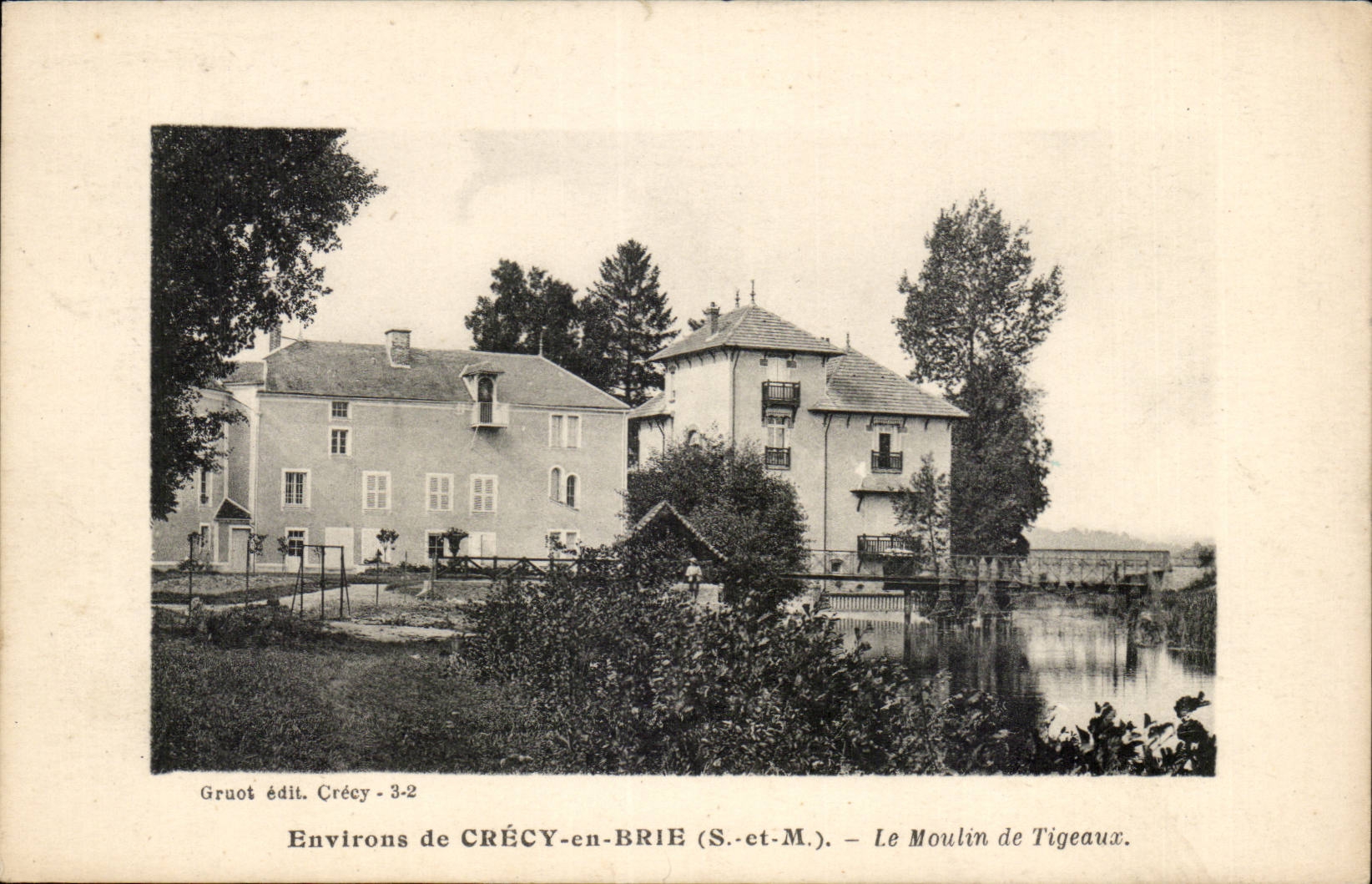 Environs de Crecy en BRie CPA Le moulin de Tigeaux