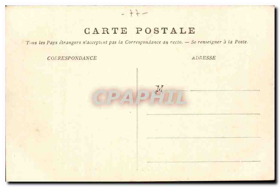 Fontainebleau — Die Hauptstraße und das Postamt — Verlag: 224 — Rückseite