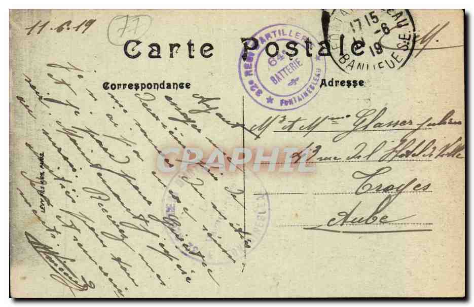 Fontainebleau — La Rue Grande — LL — Verso