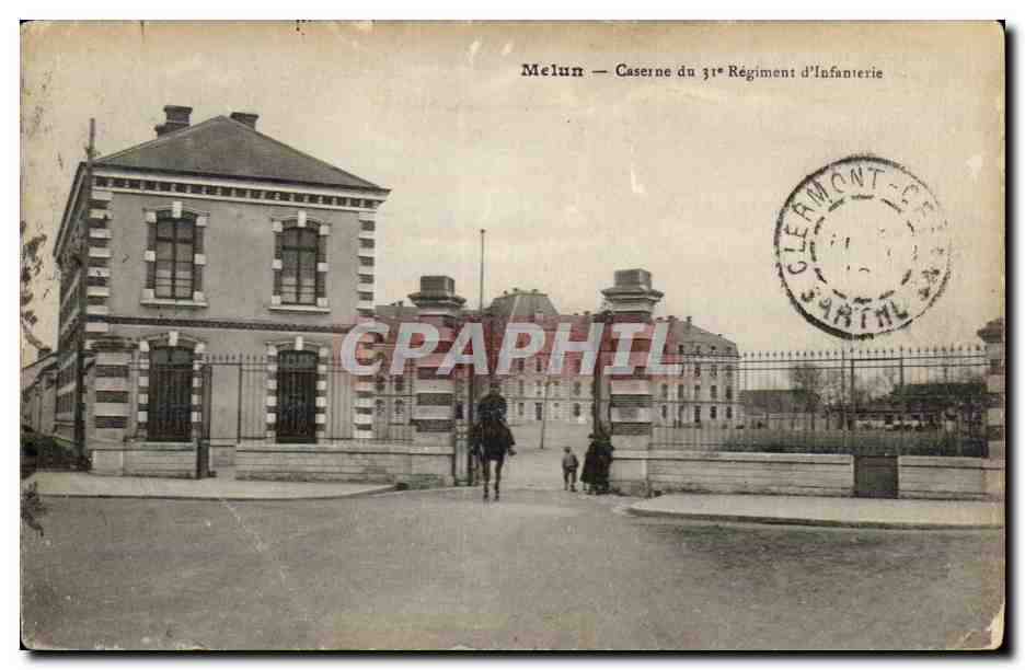 Melun — Caserne du 31e Régiment d'Infanterie — Imprimerie L. MEXARIB
