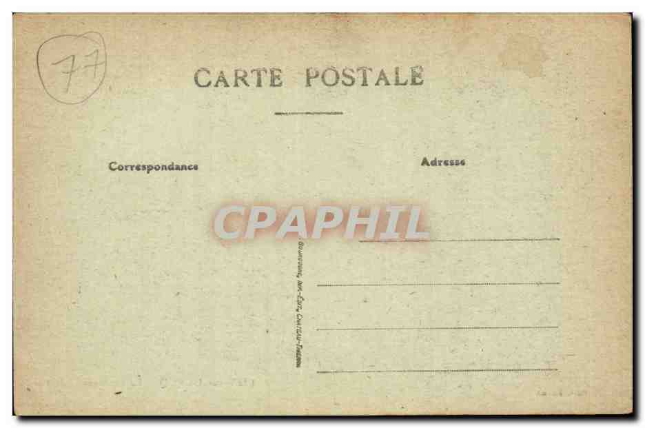 Liy sur Ourcq CPA La promenade du canal — Rückseite