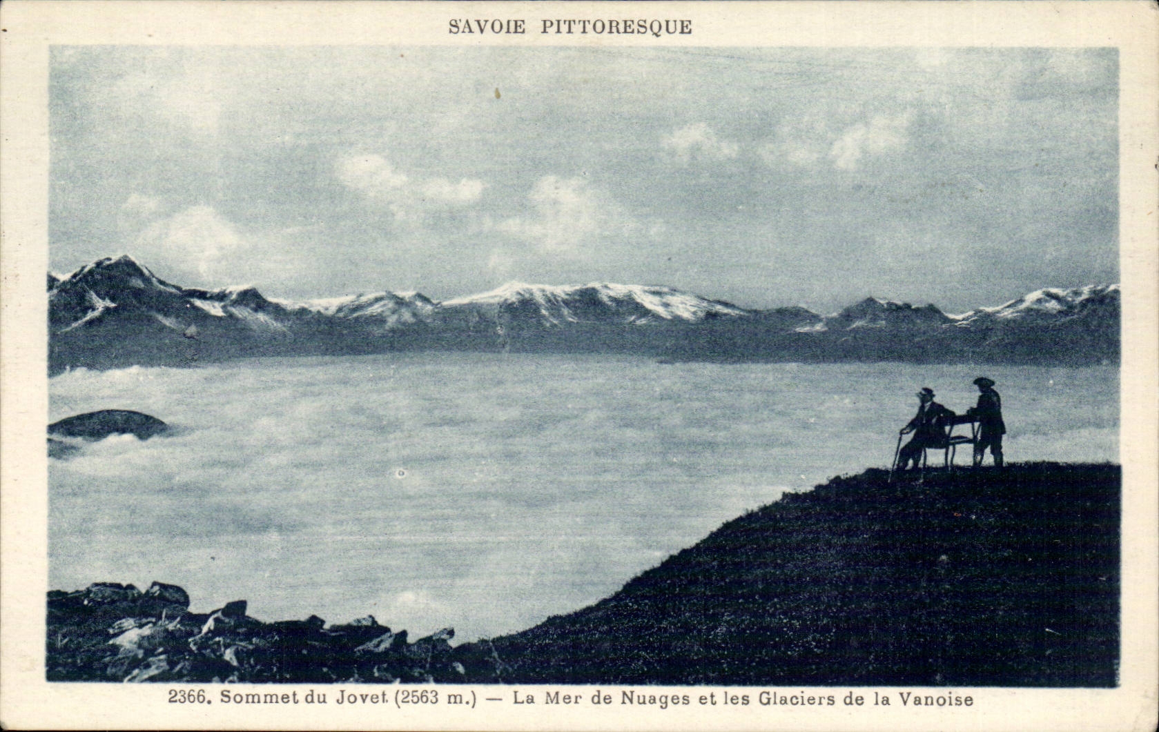 CPA Sommet du Jovet (2563m) La mer de nuages et les glaciers de la Vanoise