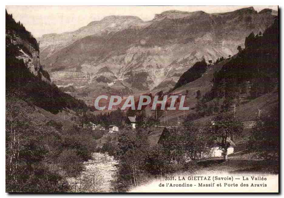 La Giettaz CPA La vallee de l'arondine Massif et porte des Aravis