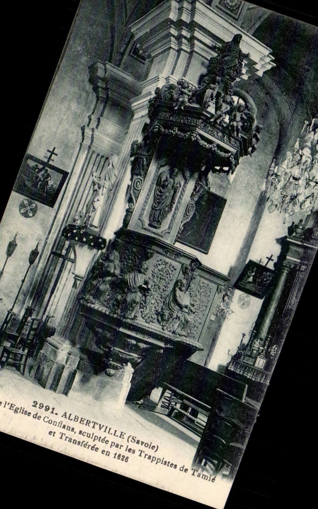 Alvertville CPA Chaire de l'eglise de Conflans sculptee par les Trappistes de Tamie et transferee en 1626