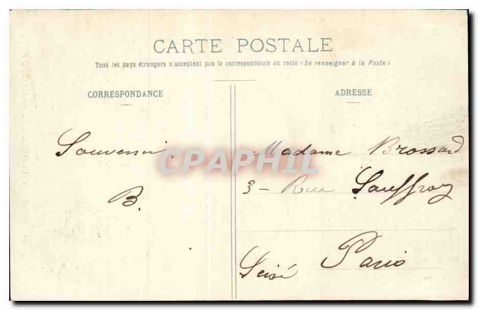 Montigny-sur-Loing — Vue sur le Loing et l'Église — Éditeur : H. P. R. 440 — Verso