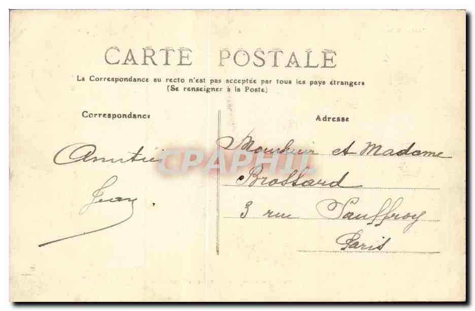 CPA Le martyr des stations thermales (ane donkey) TOP — Rückseite