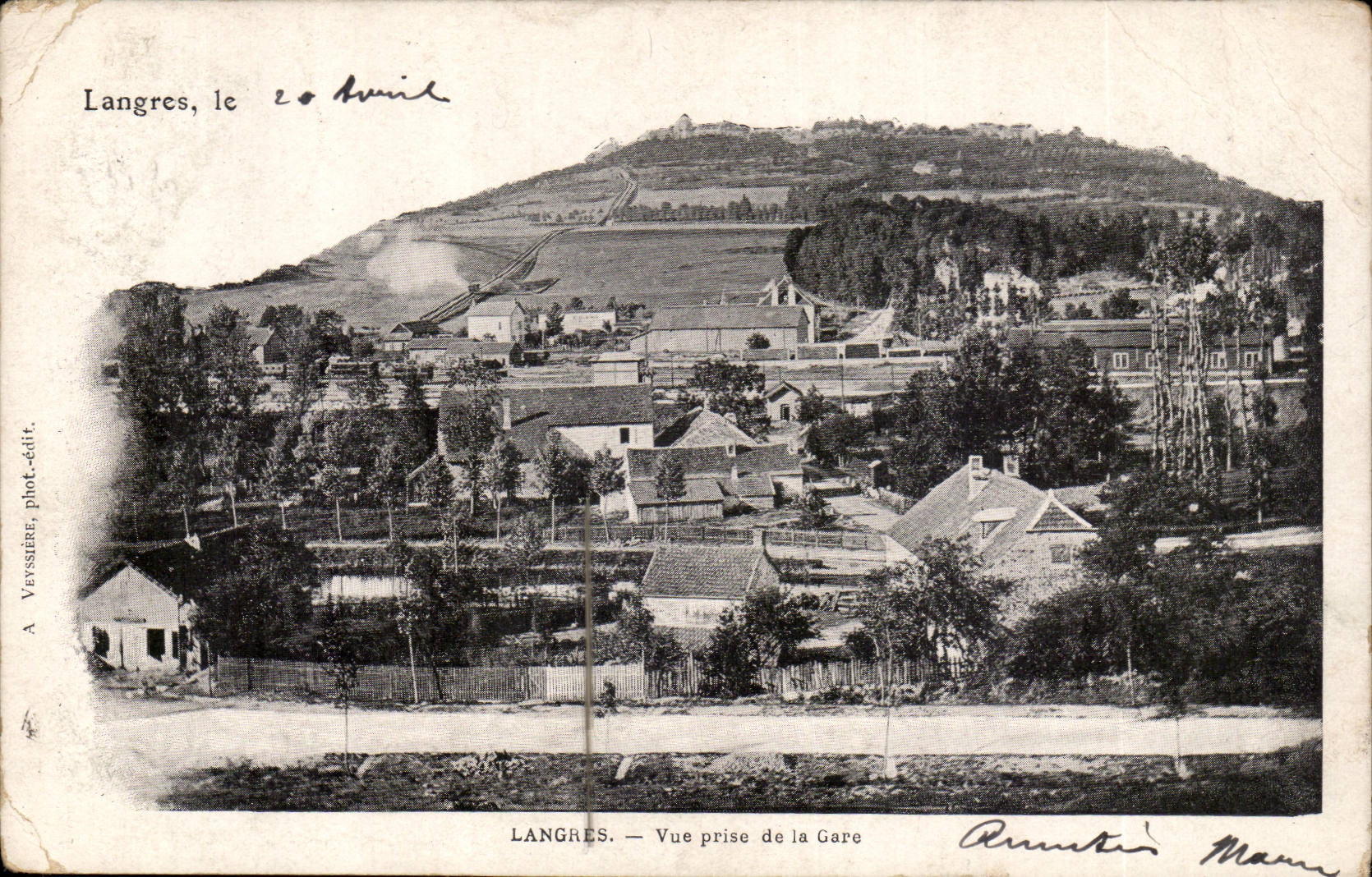 Langres CPA Vue prise de la gare