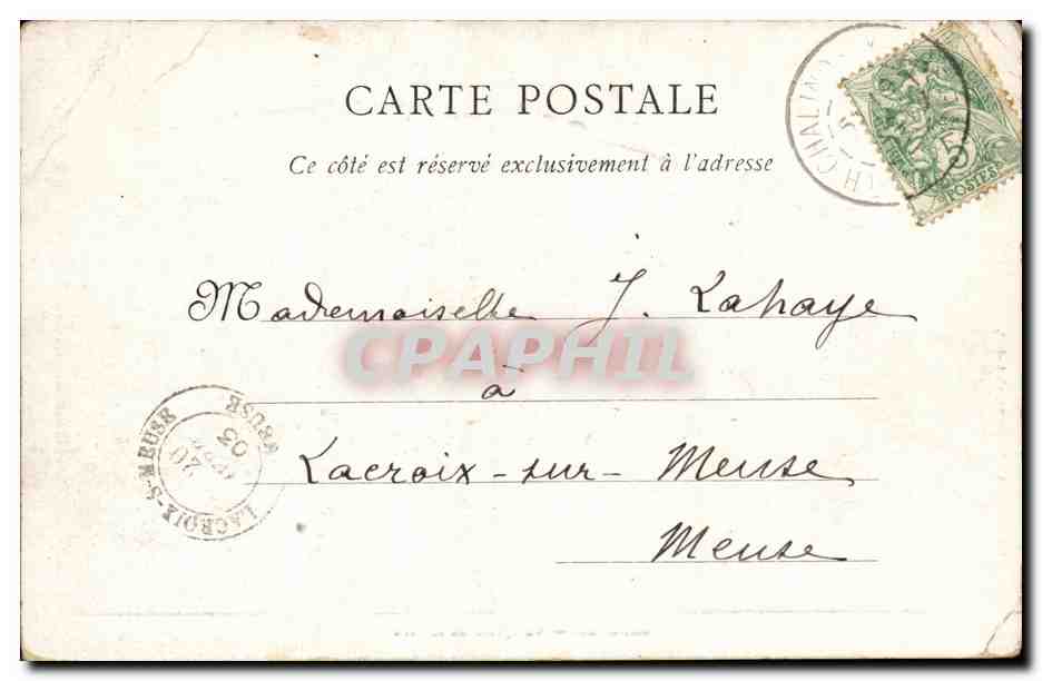 Langres CPA Vue prise de la gare — Rückseite