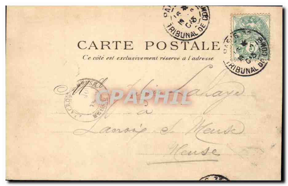 Paris CPA Pont suspendu aux Buttes Chaumont — Rückseite