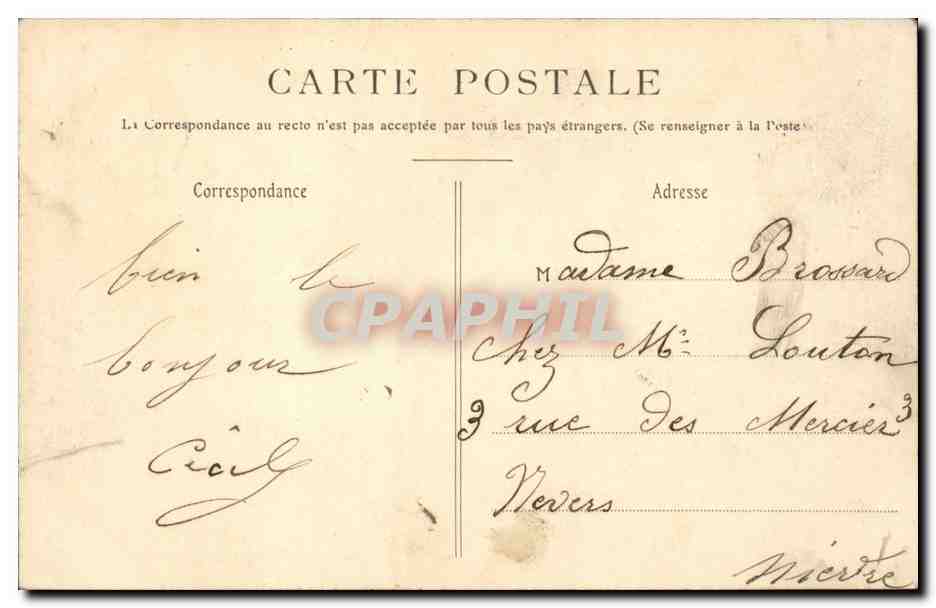 Paris CPA Buttes Chaumont Le bateau passeur — Rückseite