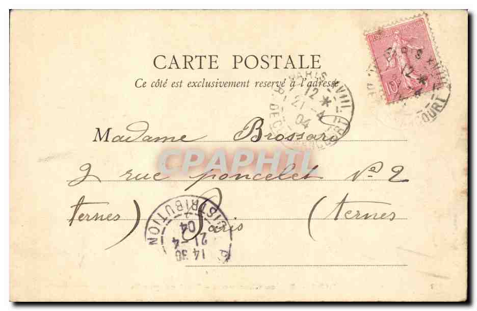 Paris CPA Buttes Chaumont Pont suspendu — Rückseite