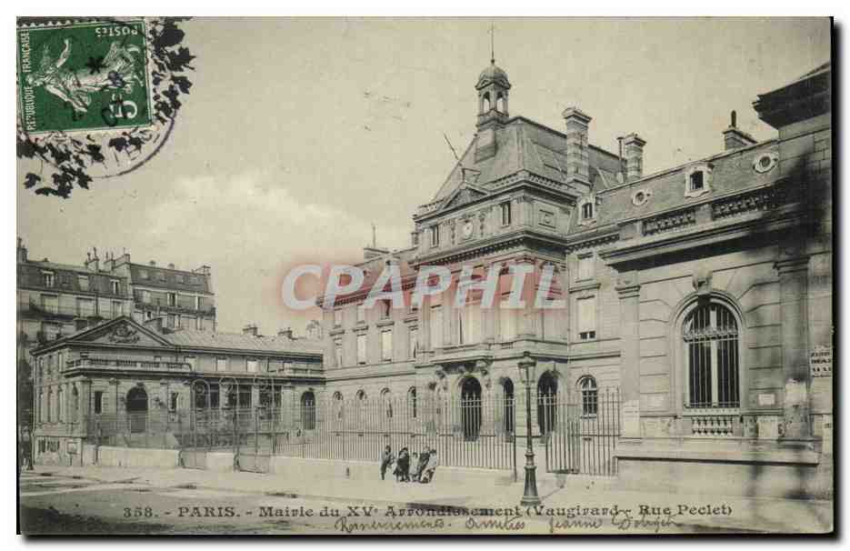 Paris CPA Mairie du 15eme (Vaugirard Rue peclet)