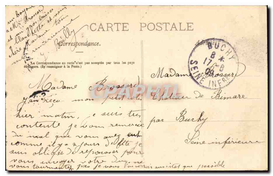 Paris CPA Mairie du 9eme (Drouot) — Rückseite
