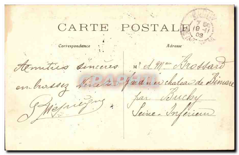 Paris CPA Le boulevard Haussmann et la rue de Laborde — Rückseite