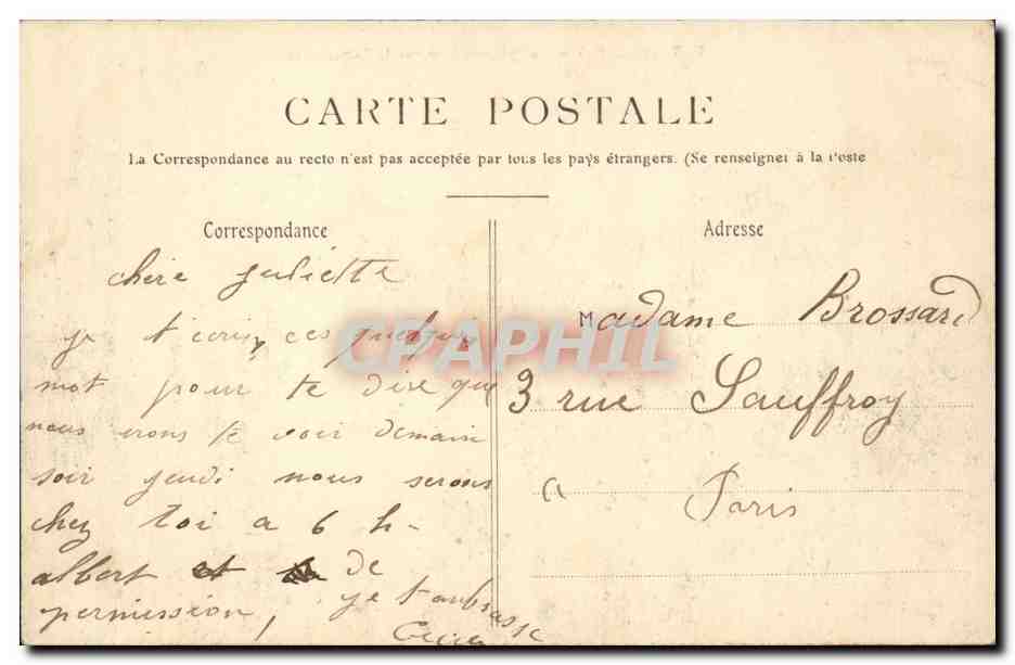 Paris — Vue panoramique sur le Sacré-Cœur — E. V. 433 — Rückseite