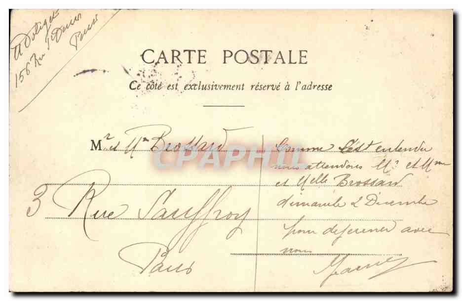 Paris CPA Square des Arts et Metiers — Rückseite