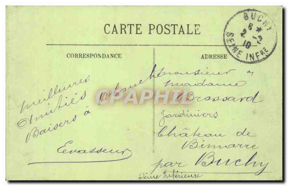 Paris CPA Crue de la Seine Inondations 1910 Rue de Lille — Rückseite