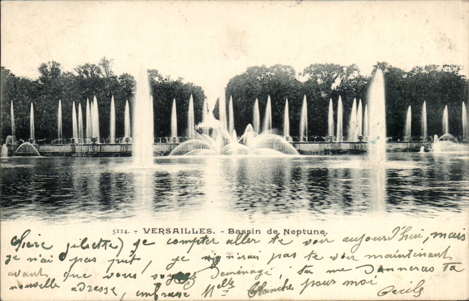 Versailles - Bassin de Neptune — éditeur anonyme, n° de série 5114