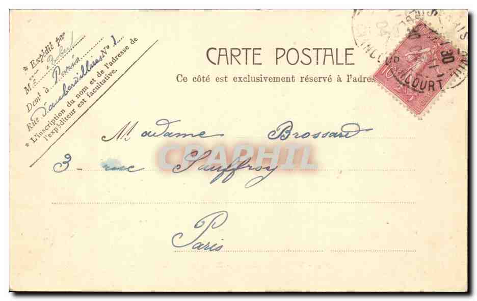 Versailles — Bassin de Latomée — éditeur anonyme, n° 5113 — Verso