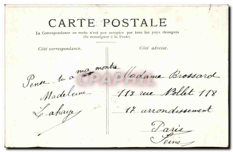 VErsailles CPA Les grandes eaux — Verso