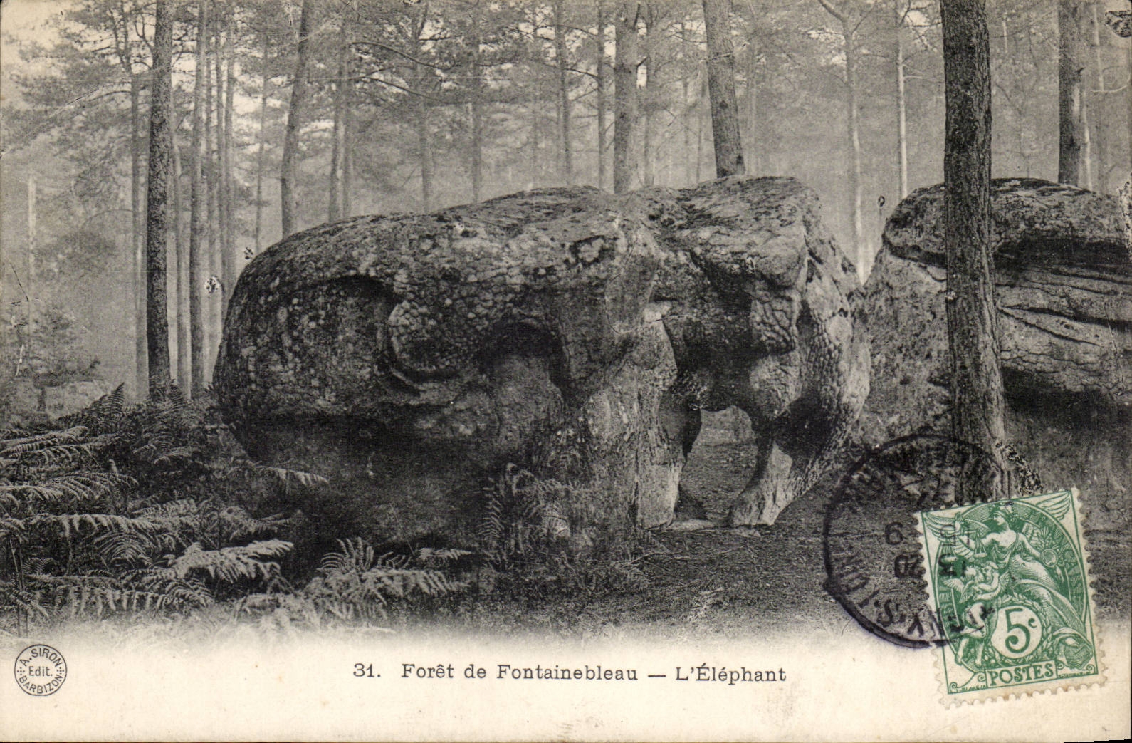 Forêt de Fontainebleau — Der Elefant — SIRIGNY Édit. n°31