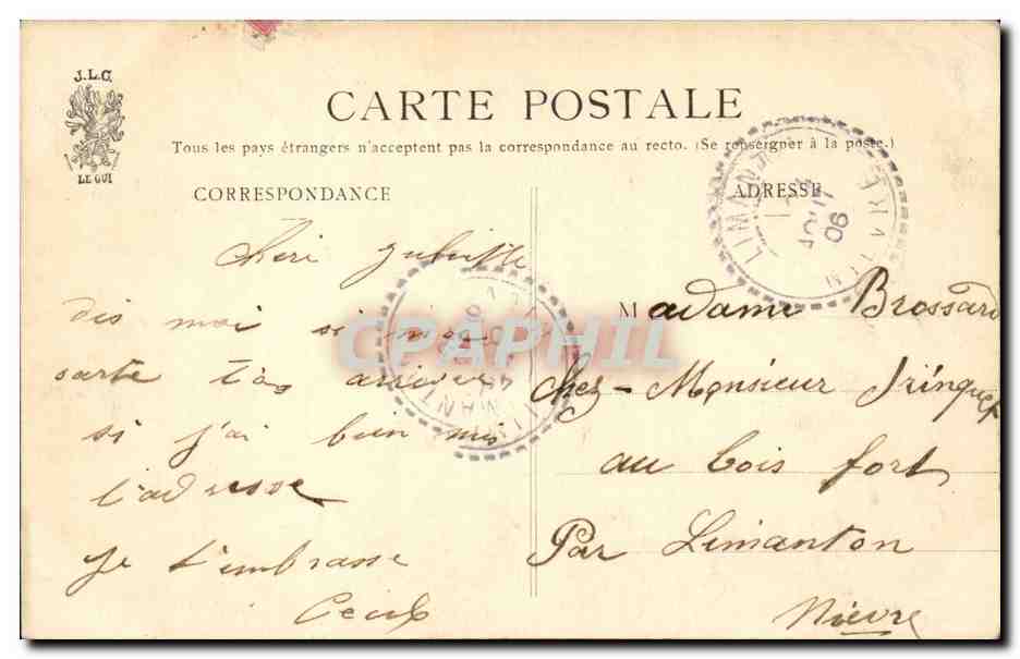 Paris CPA Porte Saint Martin — Rückseite