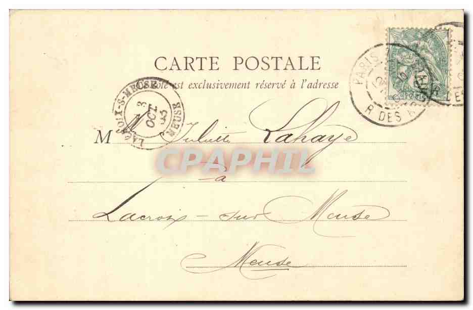 Paris CPA Boulevard Saint Martin — Rückseite