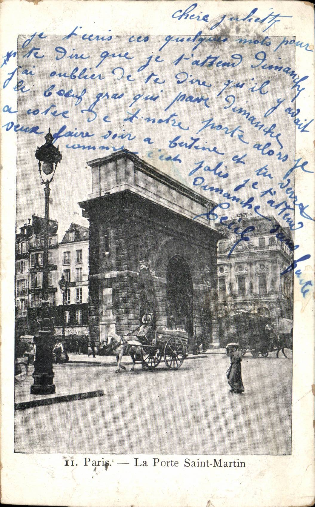 Paris CPA La porte Saint Martin