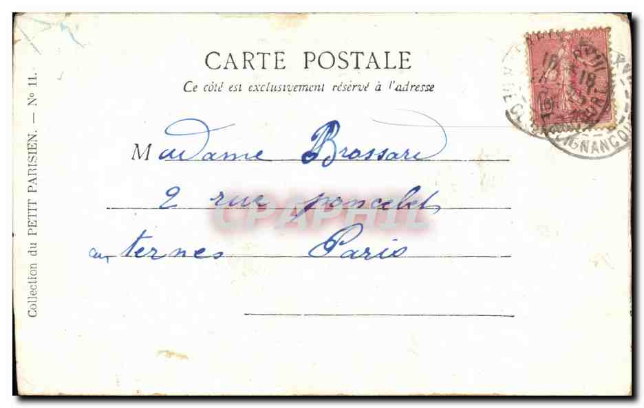 Paris CPA La porte Saint Martin — Rückseite
