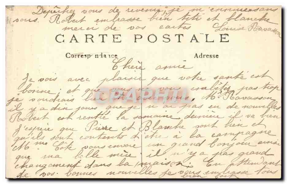 Paris CPA La Pantheon — Rückseite
