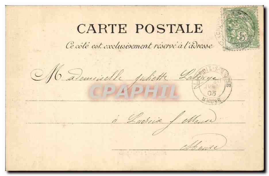 Paris CPA La Madeleine — Verso