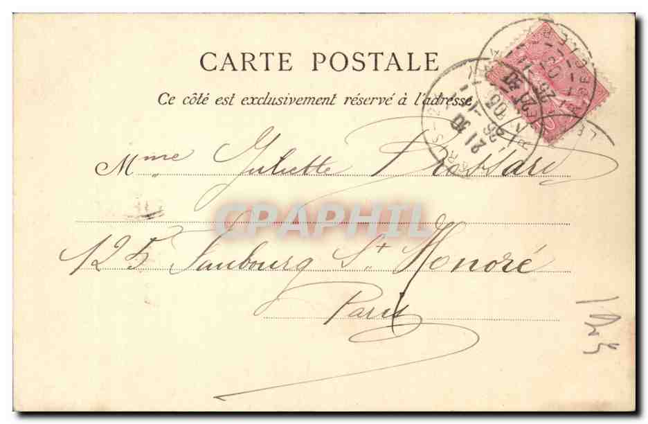 Paris CPA Monument de Charlet — Rückseite