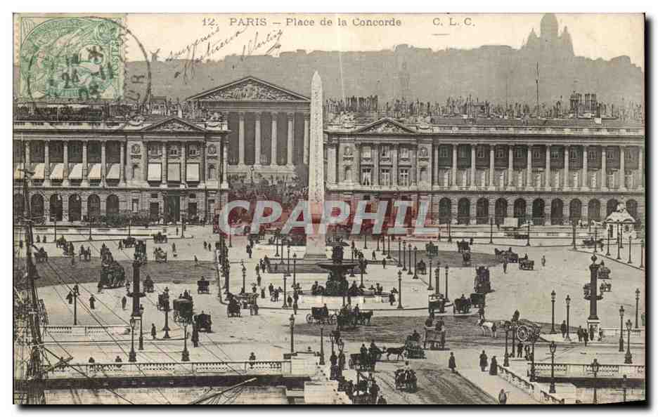 Paris CPA place de la Concorde